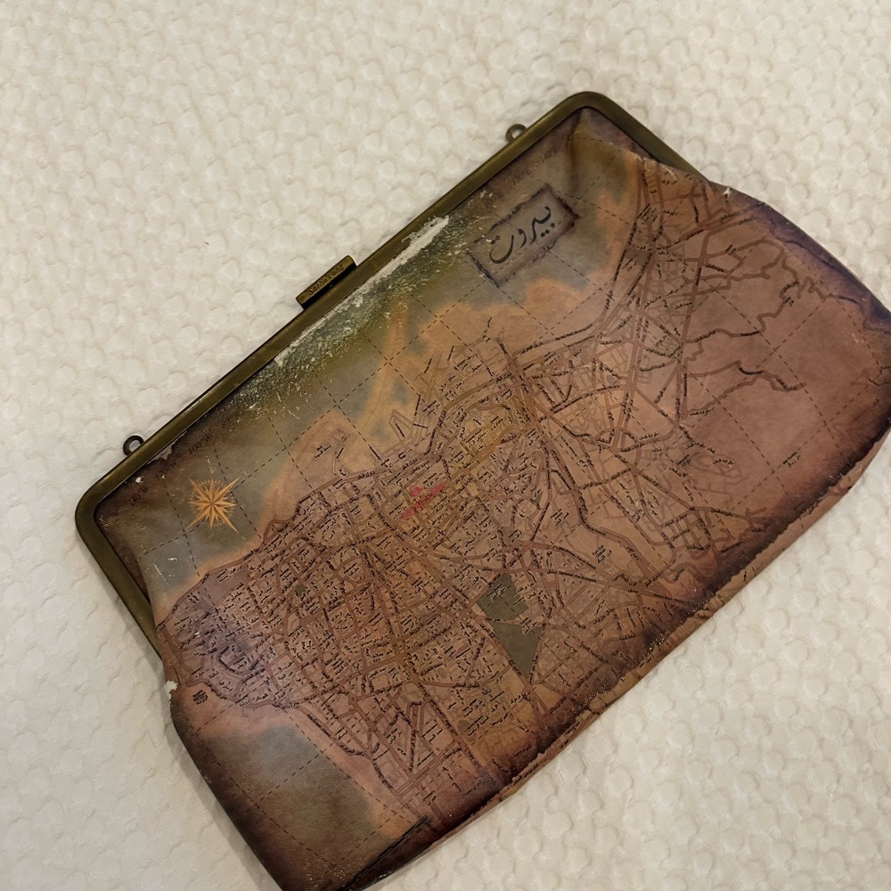 Sarah’s Bag Vintage Beirut Map Clutch